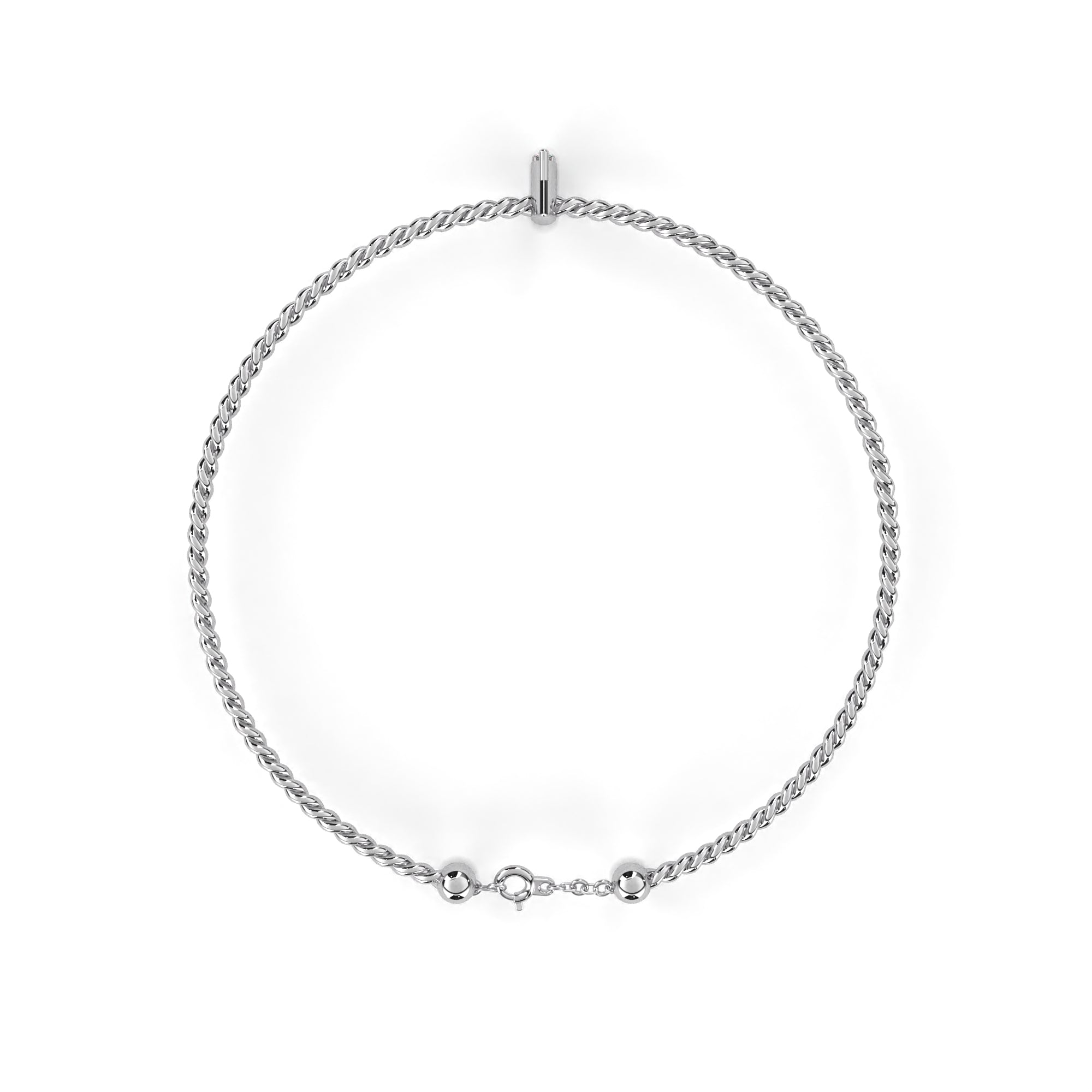 Solitairekart 0.01ct Round Cut Natural Diamond Bracelet-HI Color. VS-SI Clarity